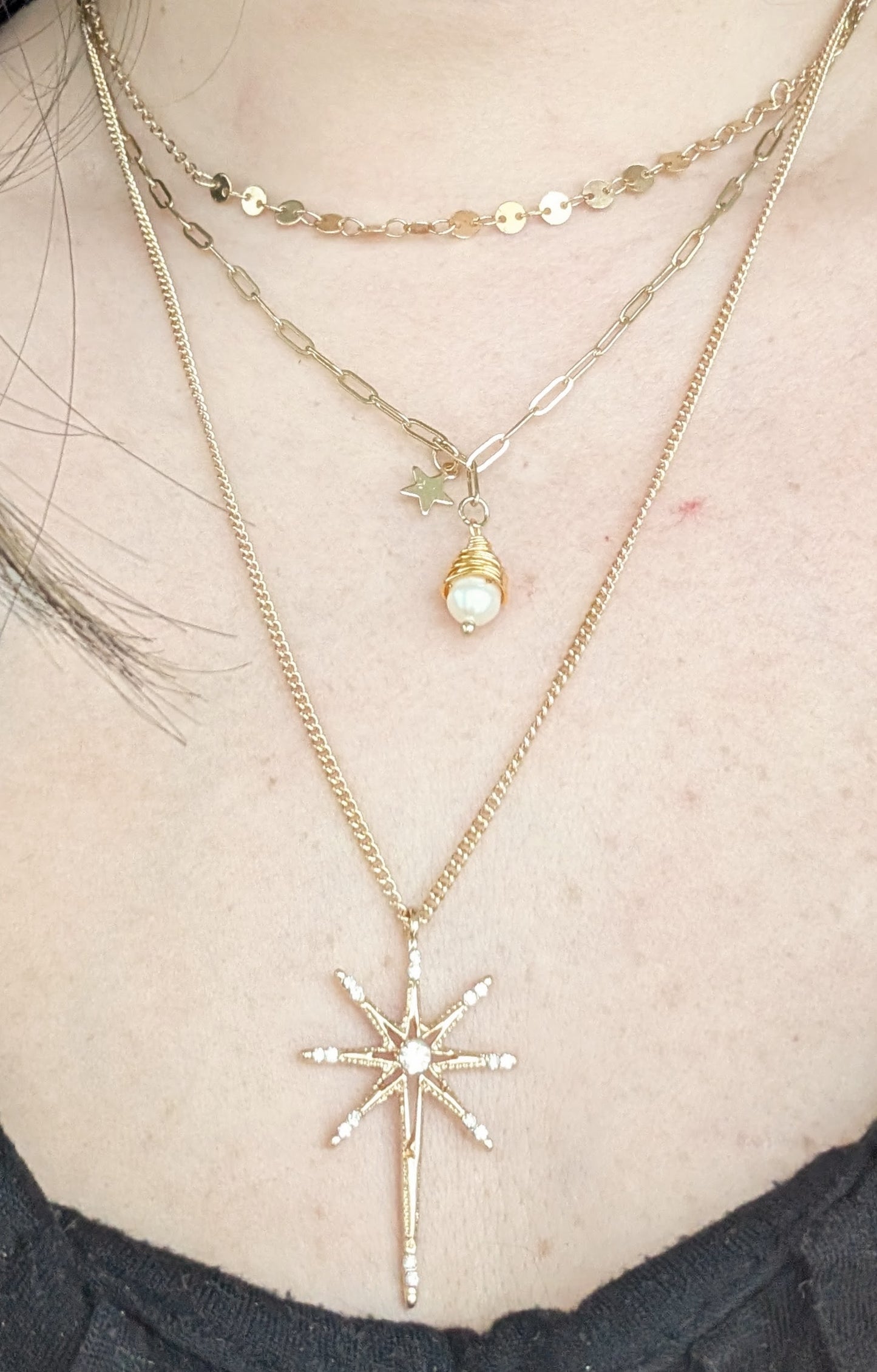 Starlight Path | Dainty Layered Celestial Necklace