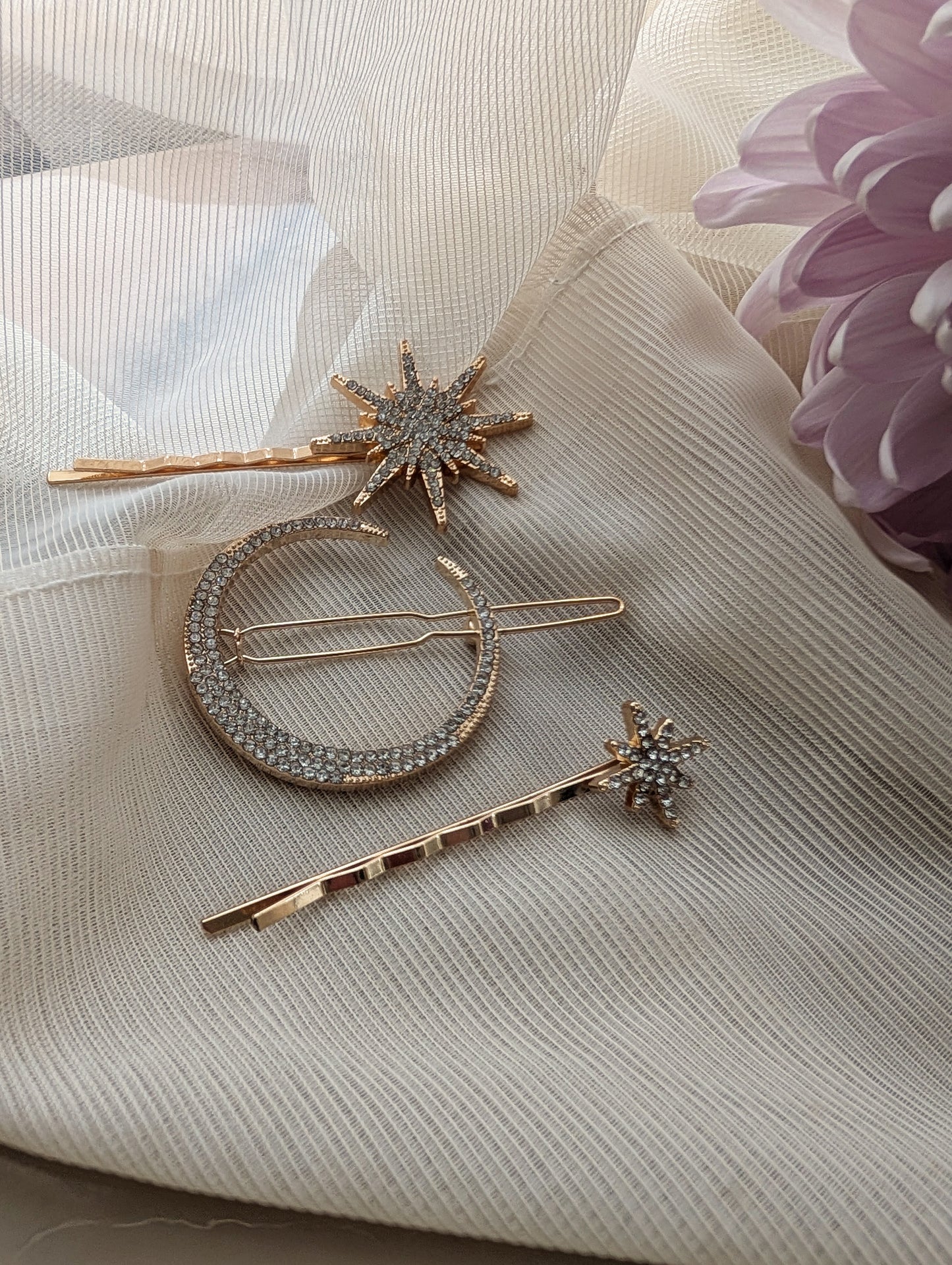 Celestial Blossom Hair Pins