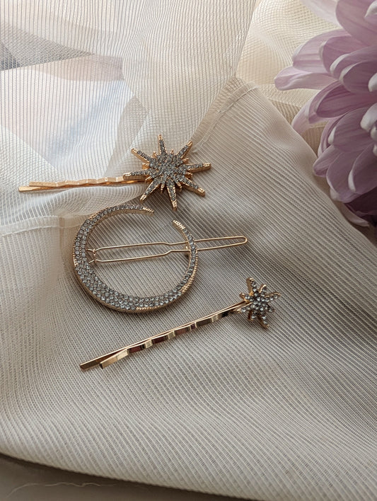 Celestial Blossom Hair Pins