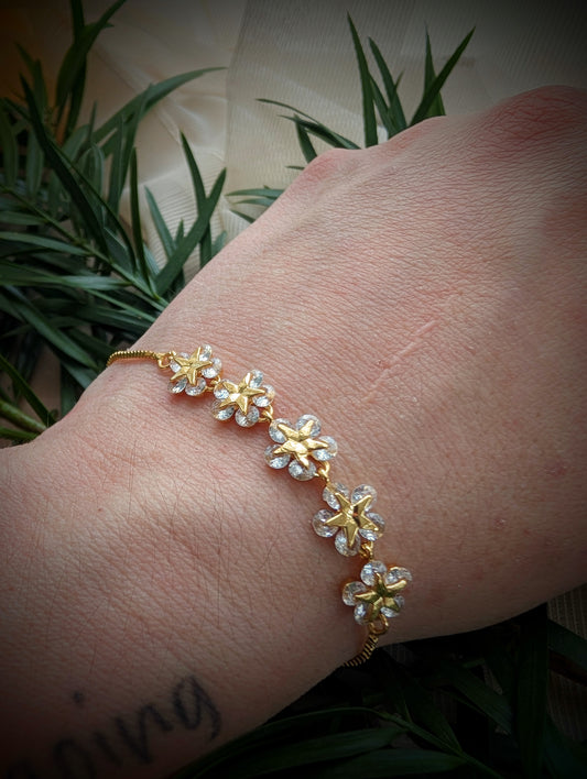 Petallight – Gold Floral Adjustable Bracelet | Solstice Bloom Collection