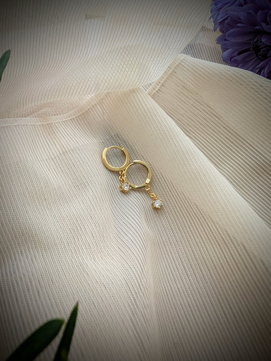 Lightkeeper – Dainty Gold Drop Earrings | Solstice Bloom Collection